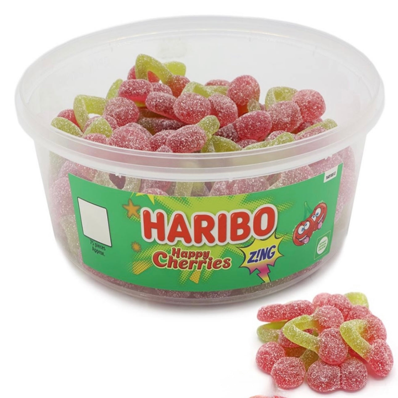 Haribo Fizzy Cherries Sweet Tub 690g
