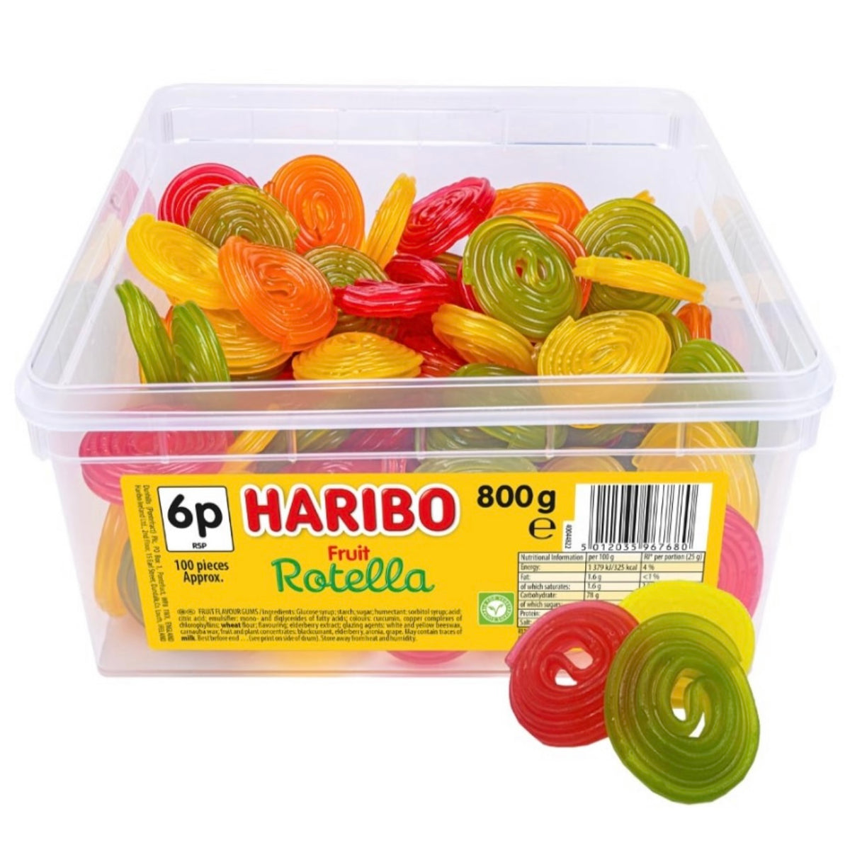 Haribo Rotella Sweet Tub 800g